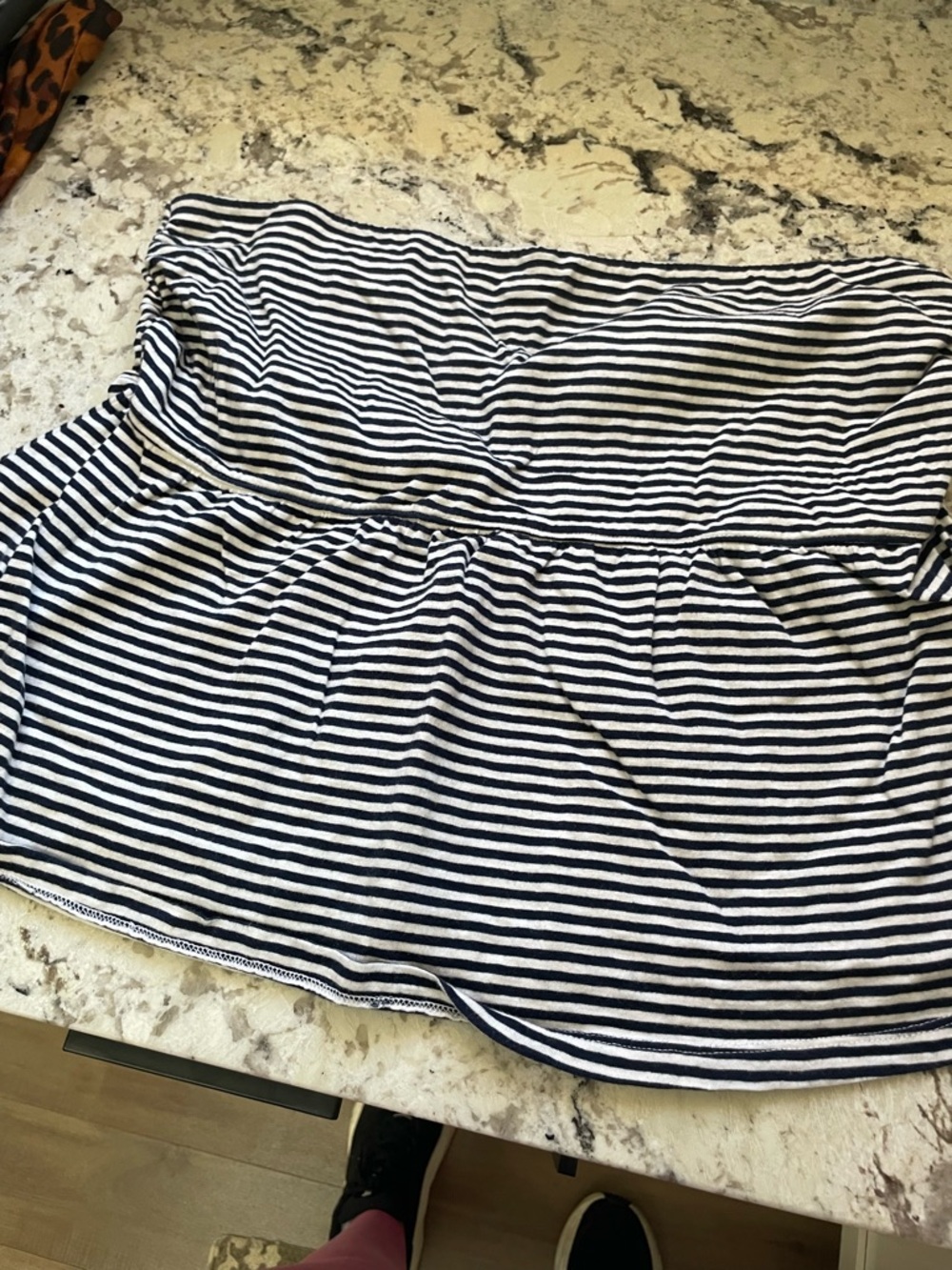 American Eagle Outfitters Navy and White Striped set top xl bottoms large